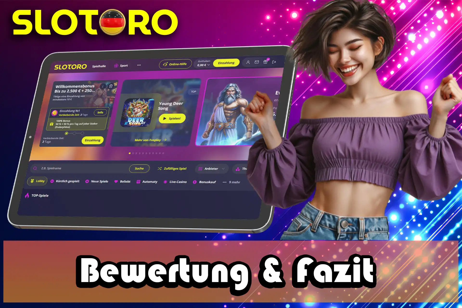 Slotoro ist eine vielversprechende Online-Glücksspielplattform, die großen Wert auf Kundenzufriedenheit legt.