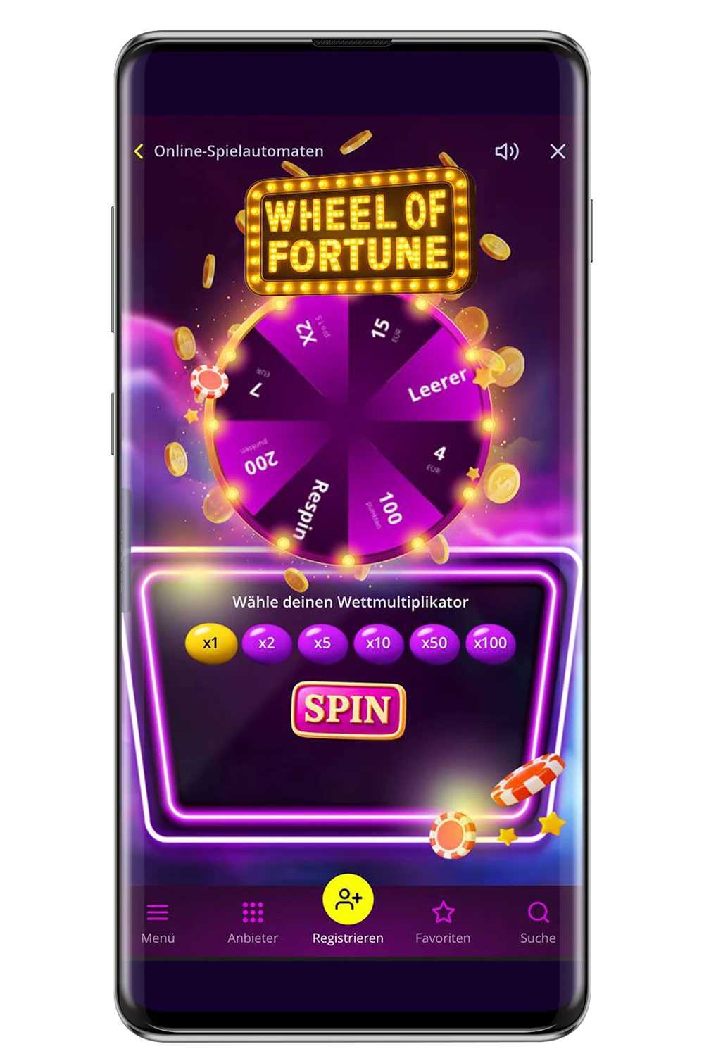 Screenshot von der offiziellen Website